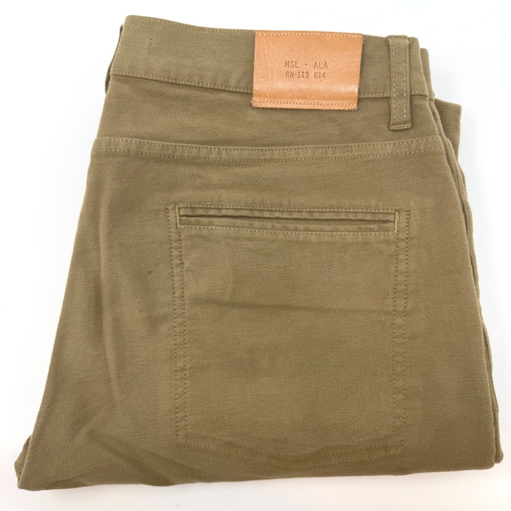 Billy Reid Slim Cut MSL-ALA Pants Mens 33 Tobacco Brown Cotton Stretch Chino